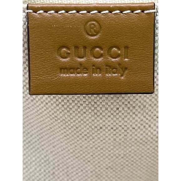 Gucci Sukey Medium Satchel 223974 Beige Diamante Canvas Leather Trim - Picture 2 of 16